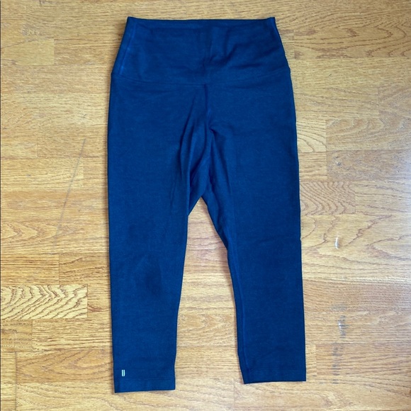 NOBULL Pants - NOBULL High Rise Crop Heathered Midnight Matte XS